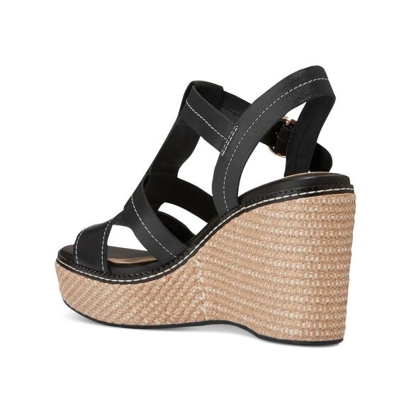 COLE HAAN Womens Black 1-1/2" Platform Cloudfeel Wedge Espadrille Shoes 11 B - Picture 2 of 4